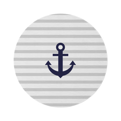 Aesthetic Nautical Design Round Rug