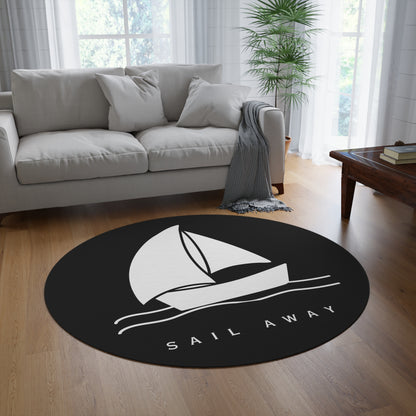Aesthetic Nautical Design Round Rug